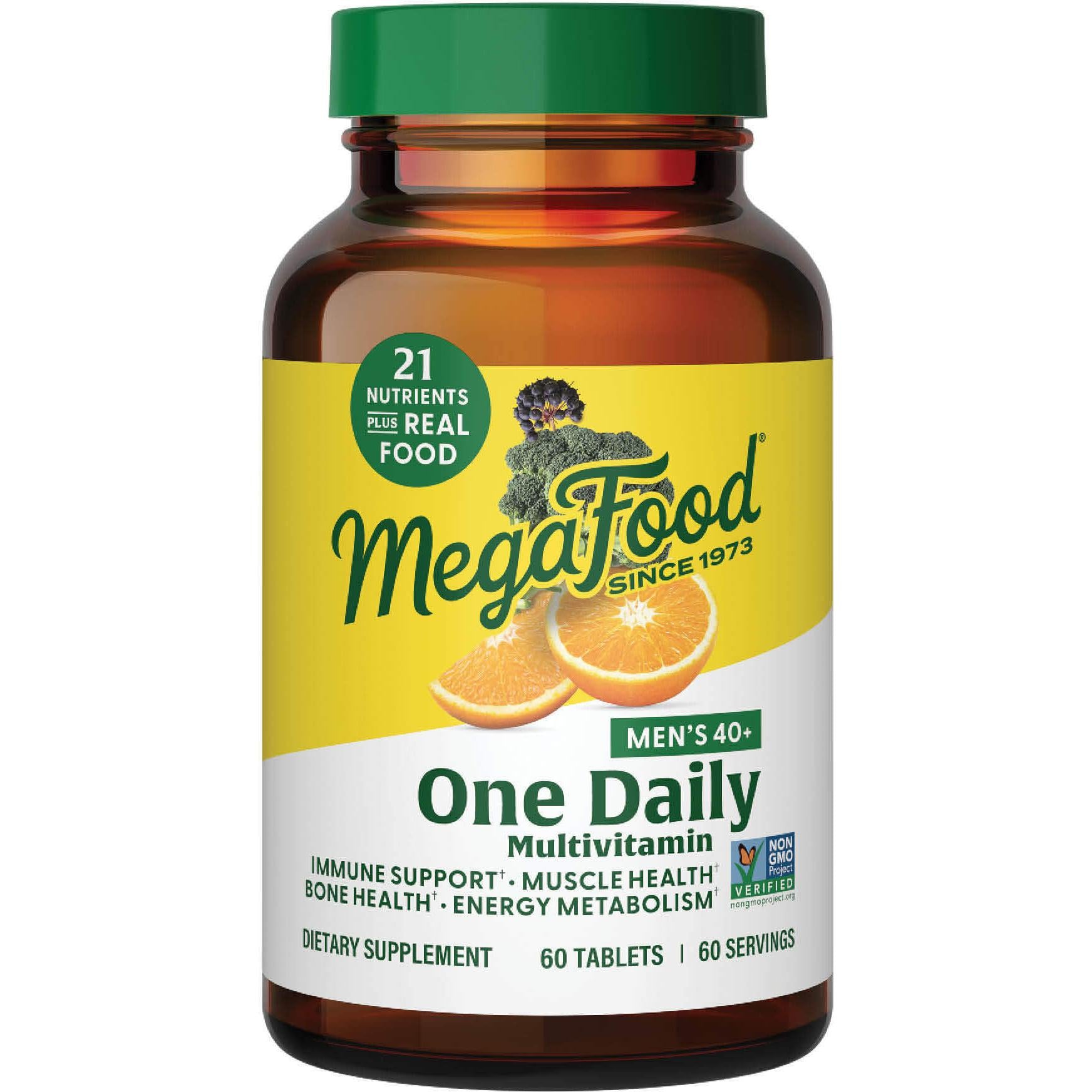 MegaFood Men's 40+ One Daily Multivitamin-60 tablets-N101 Nutrition