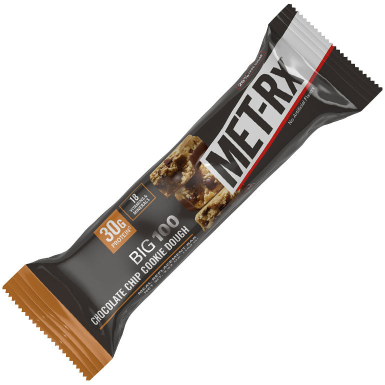 MET-Rx BIG 100 Meal Replacement Bars-Single Bar (100 g)-Chocolate Chip Cookie Dough-N101 Nutrition