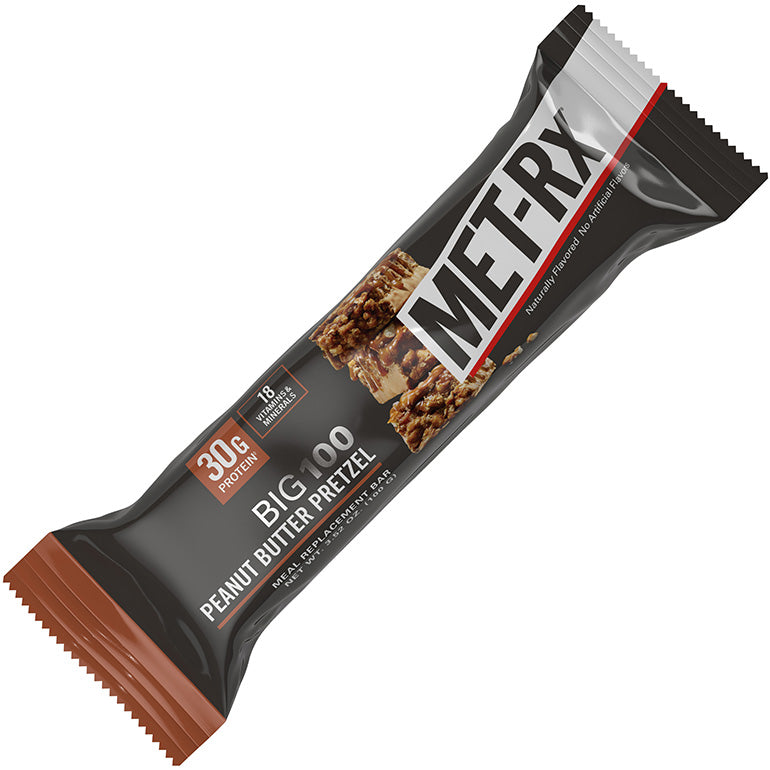 MET-Rx BIG 100 Meal Replacement Bars-Single Bar (100 g)-Peanut Butter Pretzel-N101 Nutrition