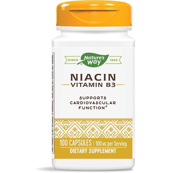 Nature's Way Niacin 100 mg-100 capsules-N101 Nutrition