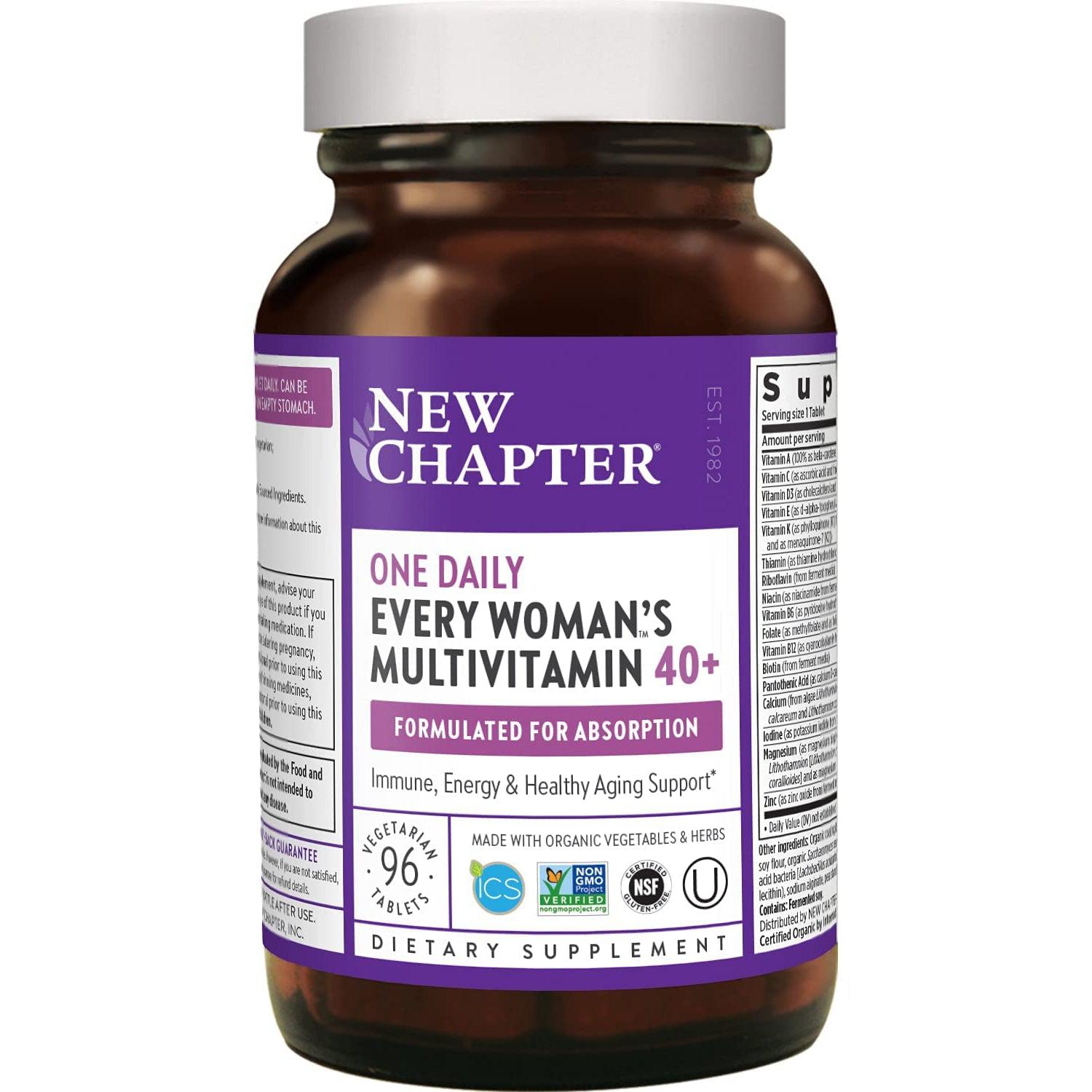 New Chapter Every Woman's One Daily 40+ Multivitamin-96 vegetarian tablets-N101 Nutrition