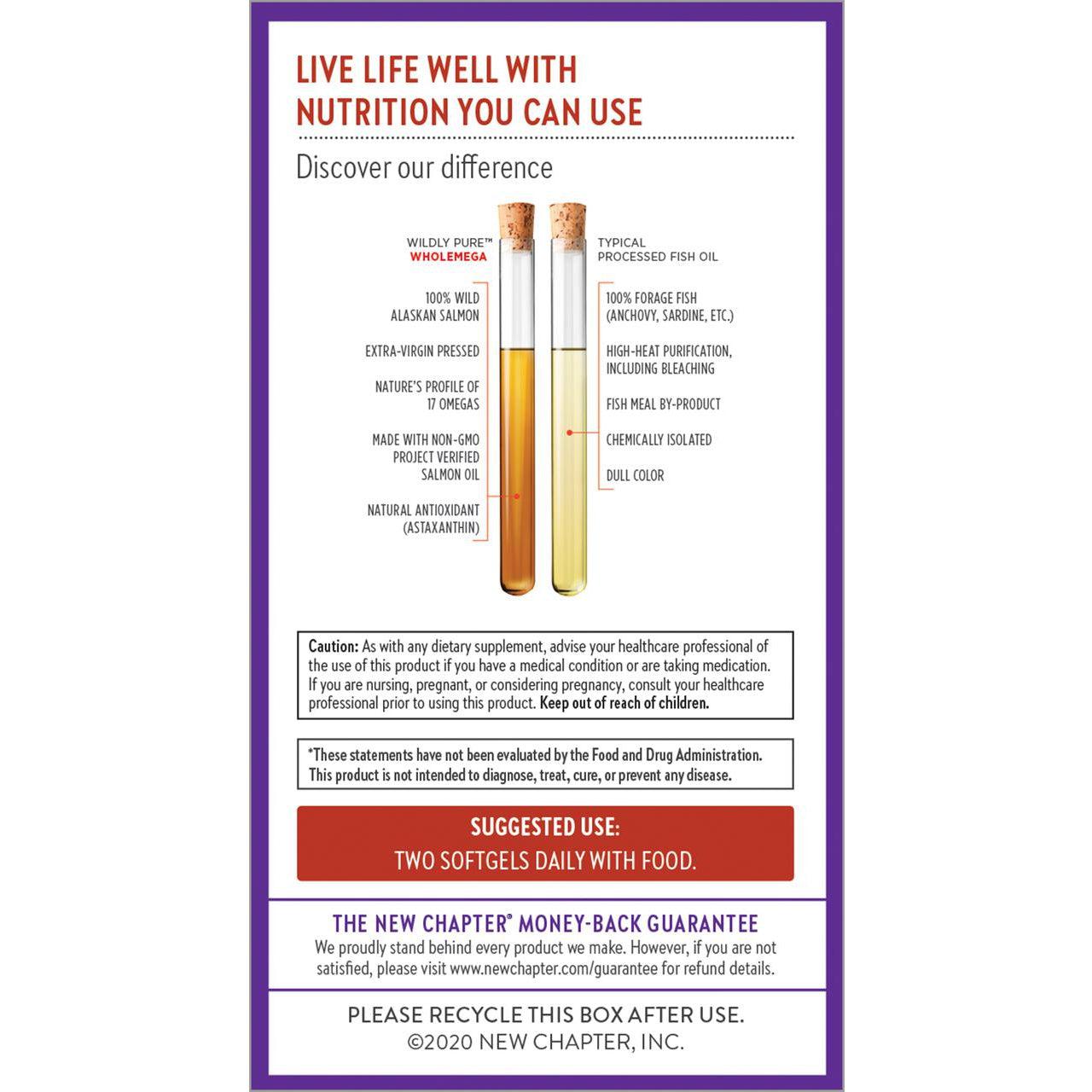 New Chapter Wholemega Fish Oil-N101 Nutrition