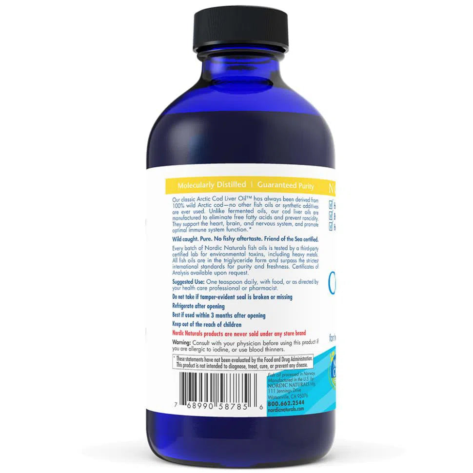 Nordic Naturals Arctic Cod Liver Oil - Lemon-N101 Nutrition