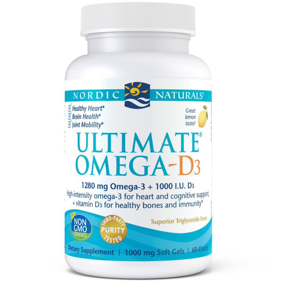 Nordic Naturals Ultimate Omega-D3-60 softgels-N101 Nutrition