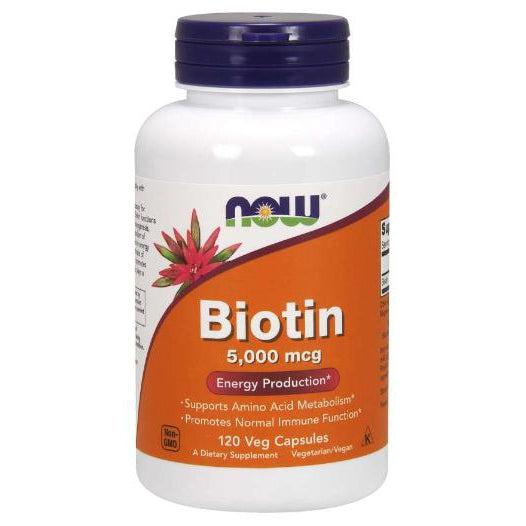 NOW Biotin 5000 mcg-N101 Nutrition