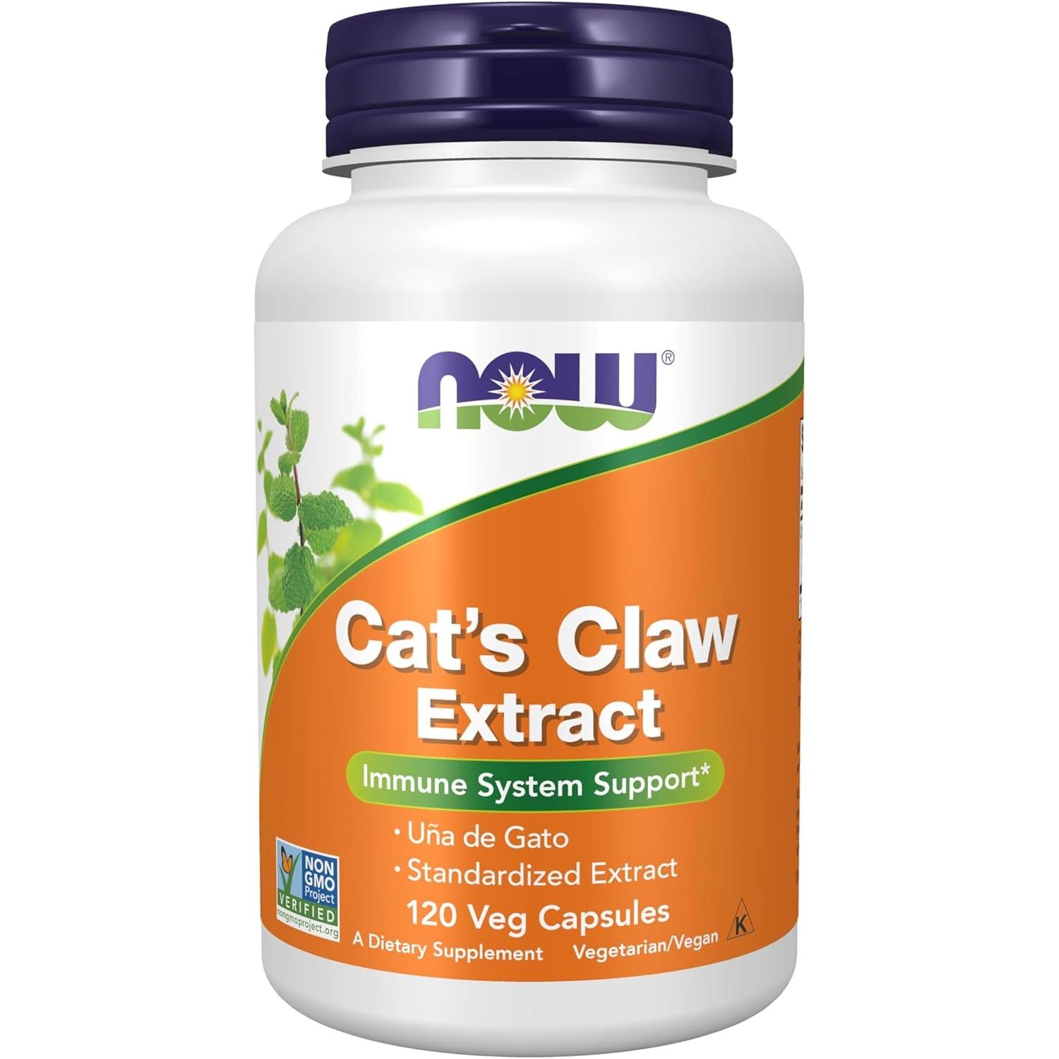 NOW Cat's Claw Extract-120 Veg Capsules-N101 Nutrition
