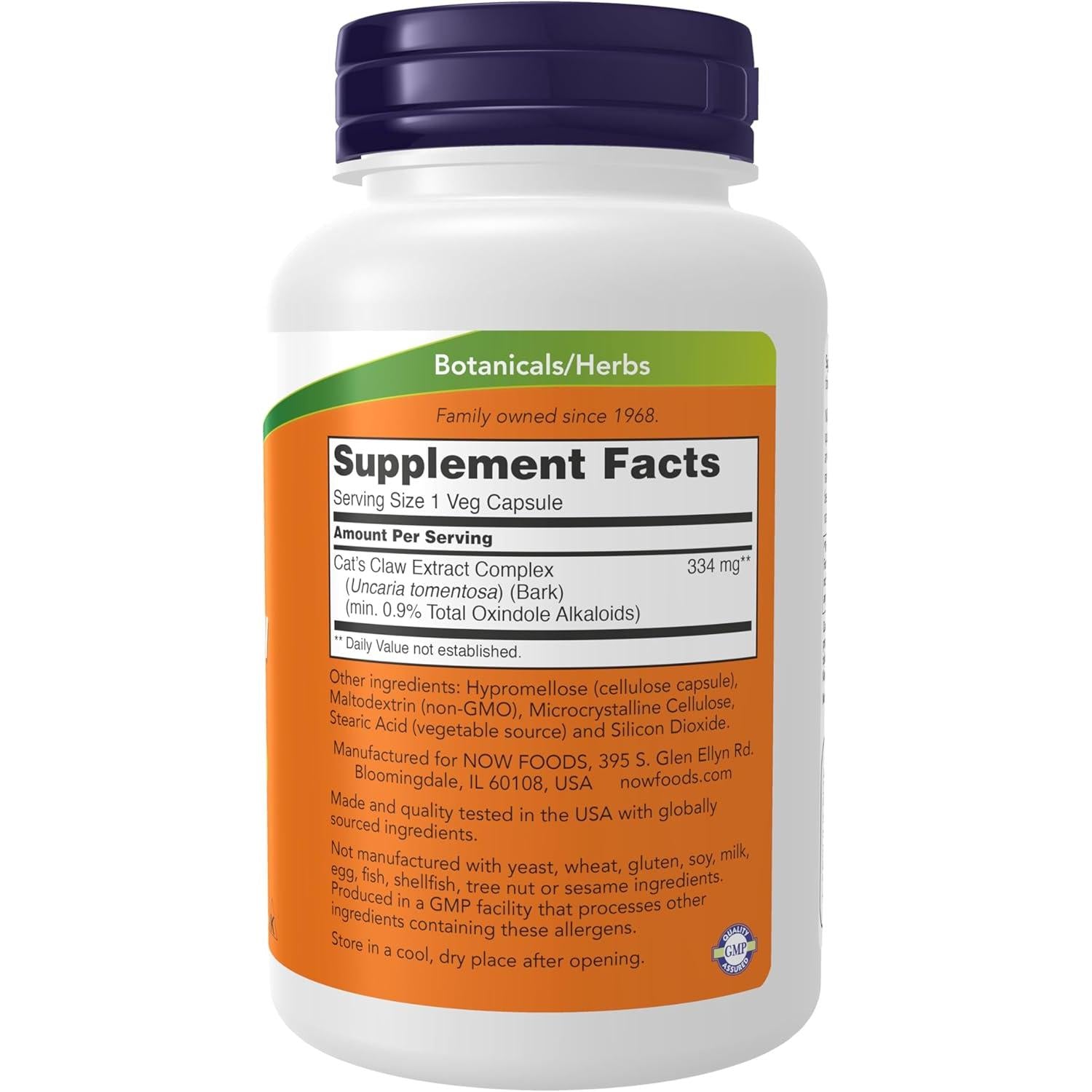NOW Cat's Claw Extract-N101 Nutrition