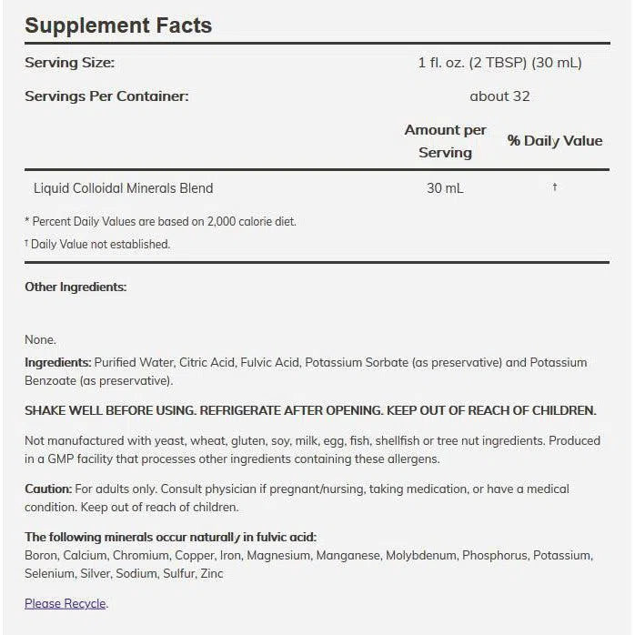 NOW Colloidal Minerals Liquid-N101 Nutrition