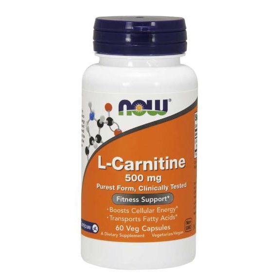 NOW L-Carnitine 500 mg-60 veggie caps-N101 Nutrition