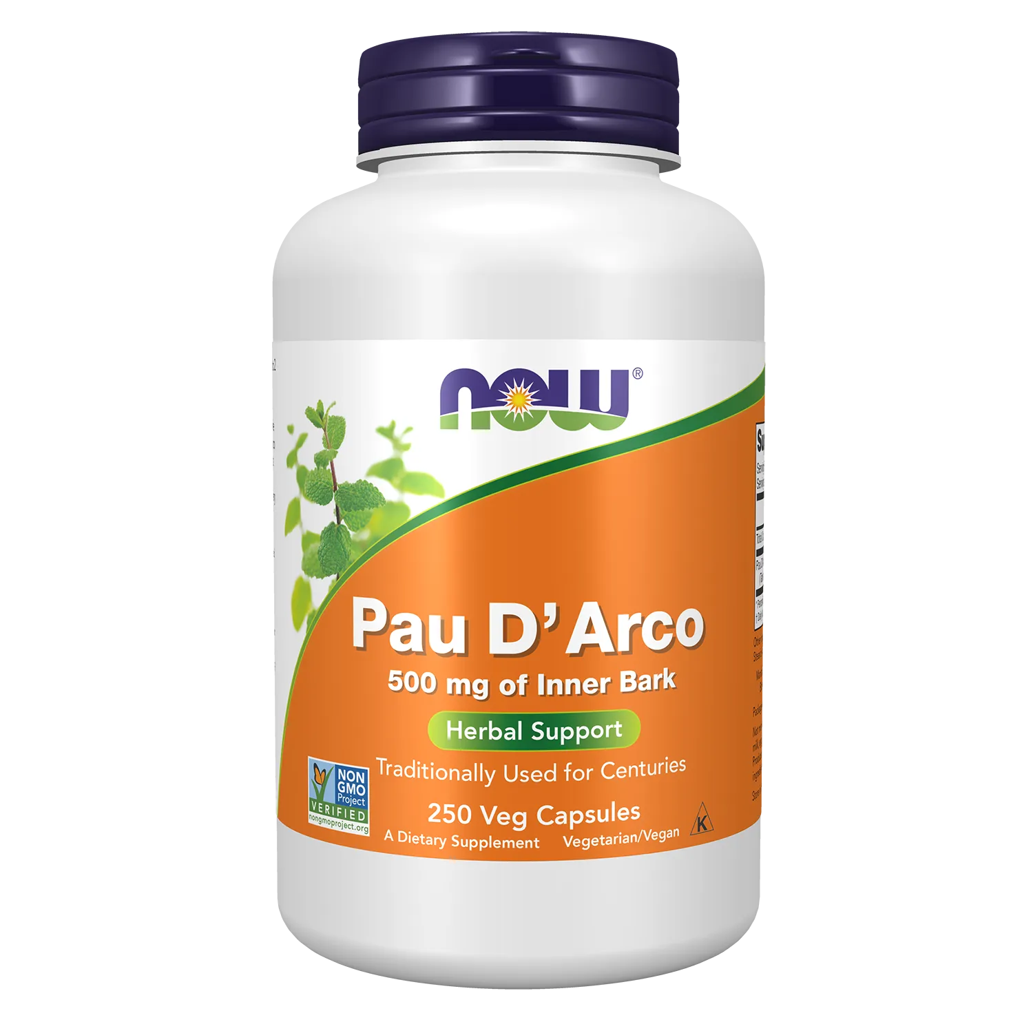 NOW Pau D’Arco 500 mg-100 veggie caps-N101 Nutrition