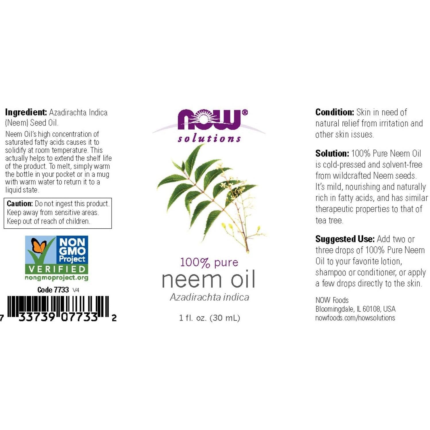 NOW Solutions Neem Oil-N101 Nutrition