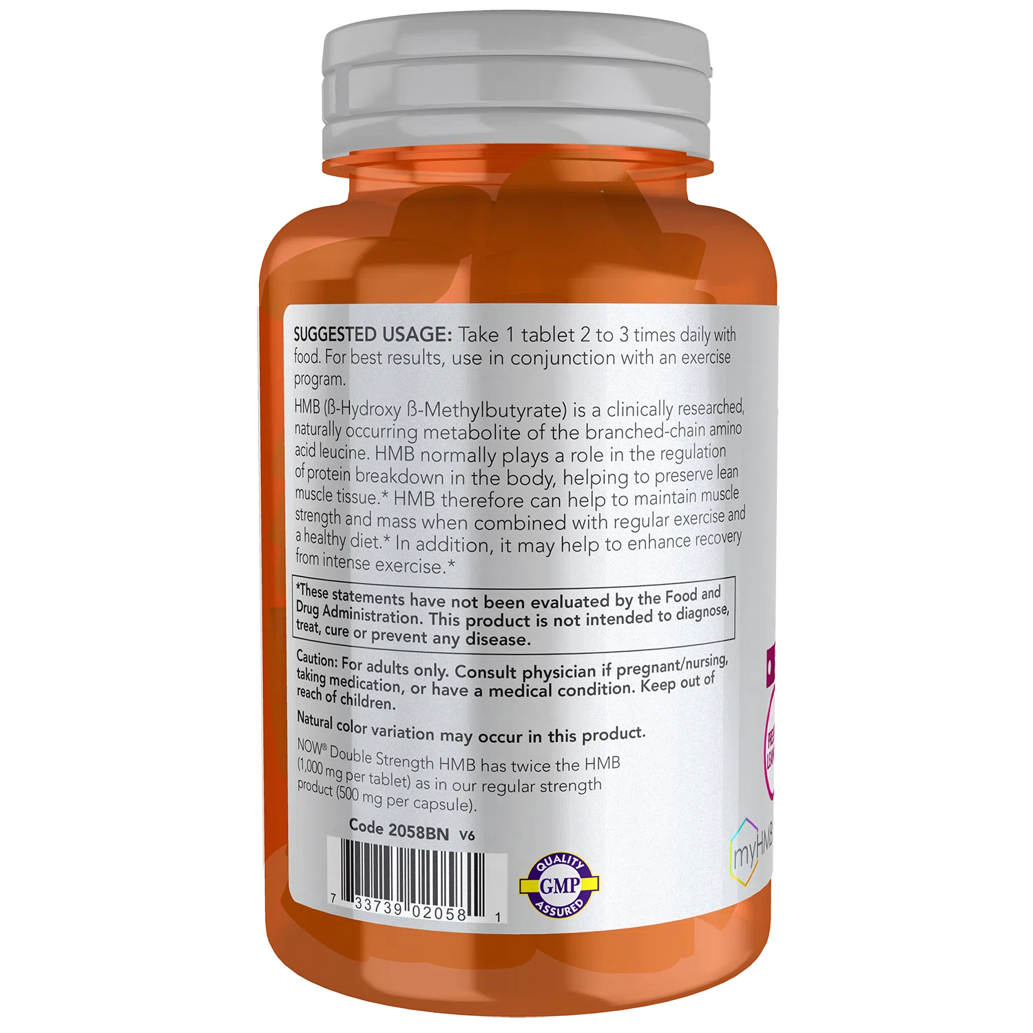 NOW Sports HMB 1000 mg, Double Strength Tablets-N101 Nutrition