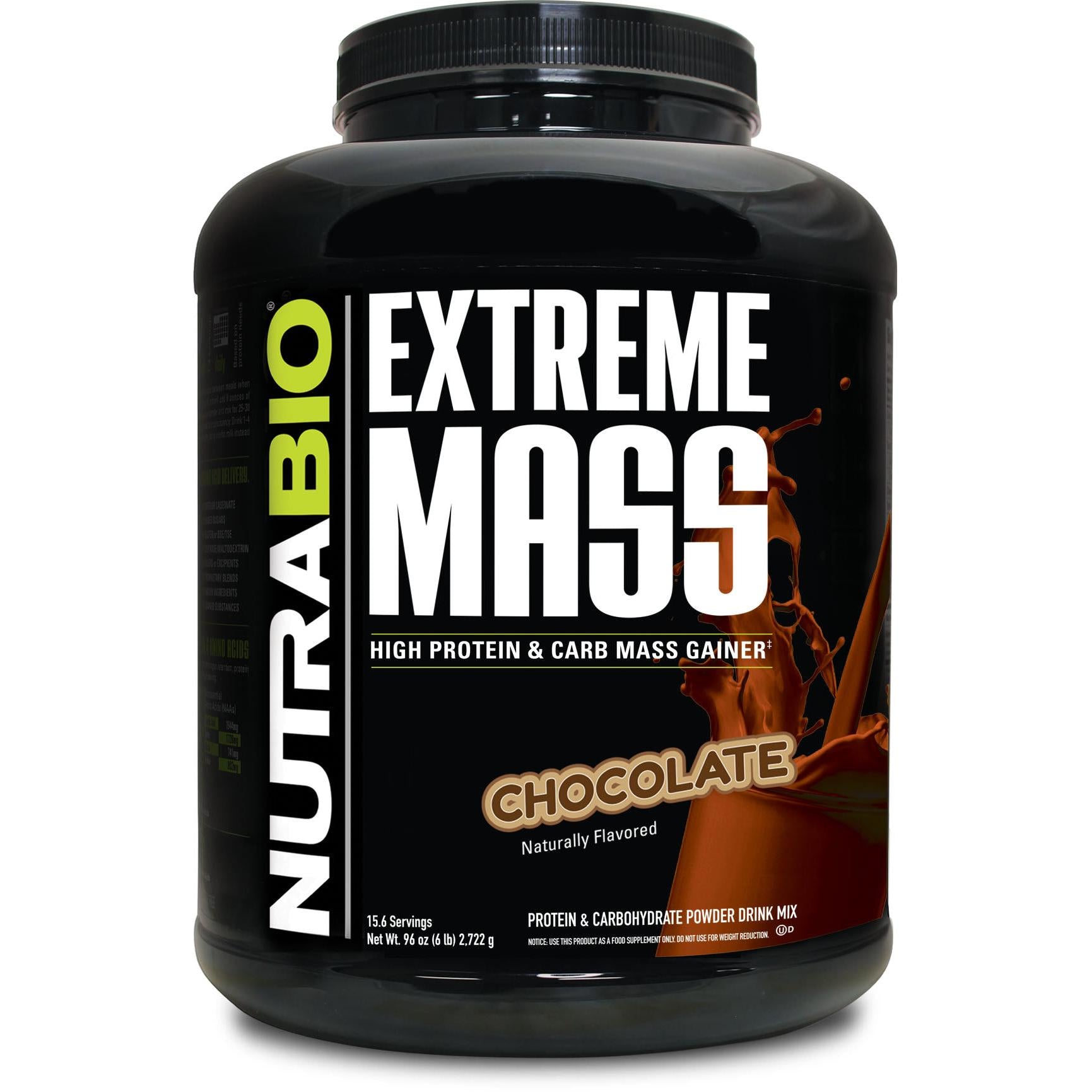 NutraBio Extreme Mass-6 lbs-Chocolate-N101 Nutrition