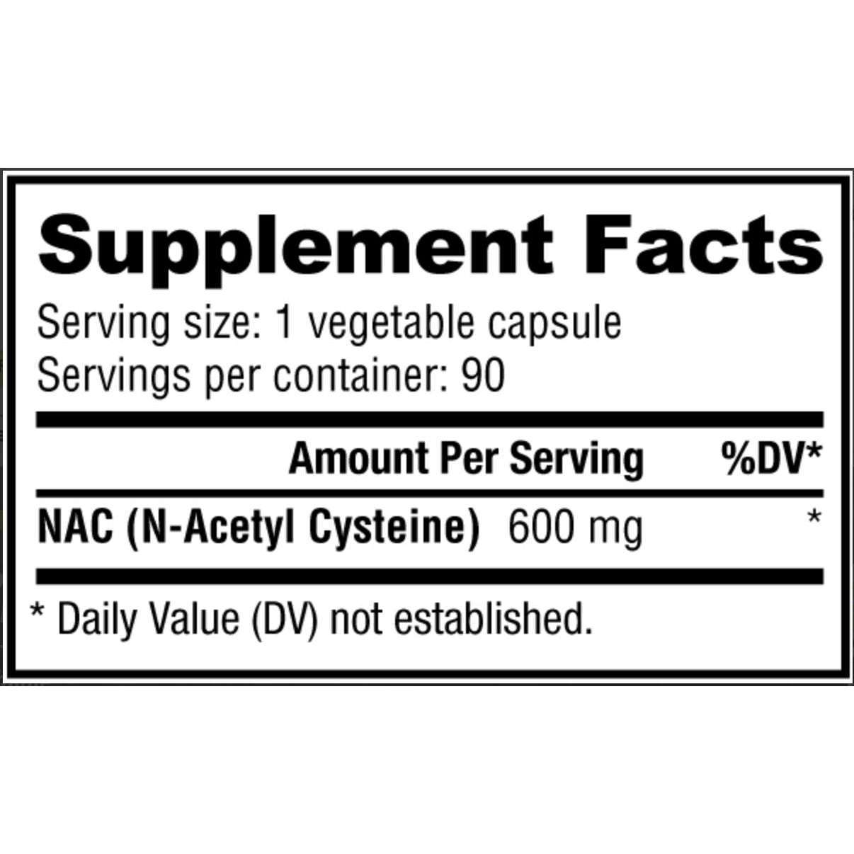 NutraBio NAC 600 mg-N101 Nutrition