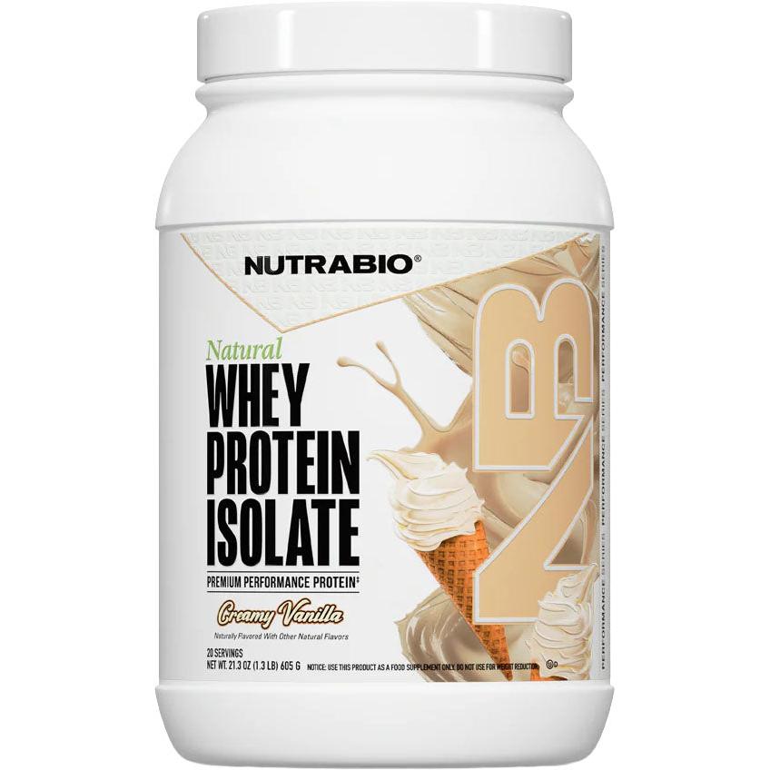 NutraBio Natural Whey Protein Isolate-20 servings-Creamy Vanilla-N101 Nutrition