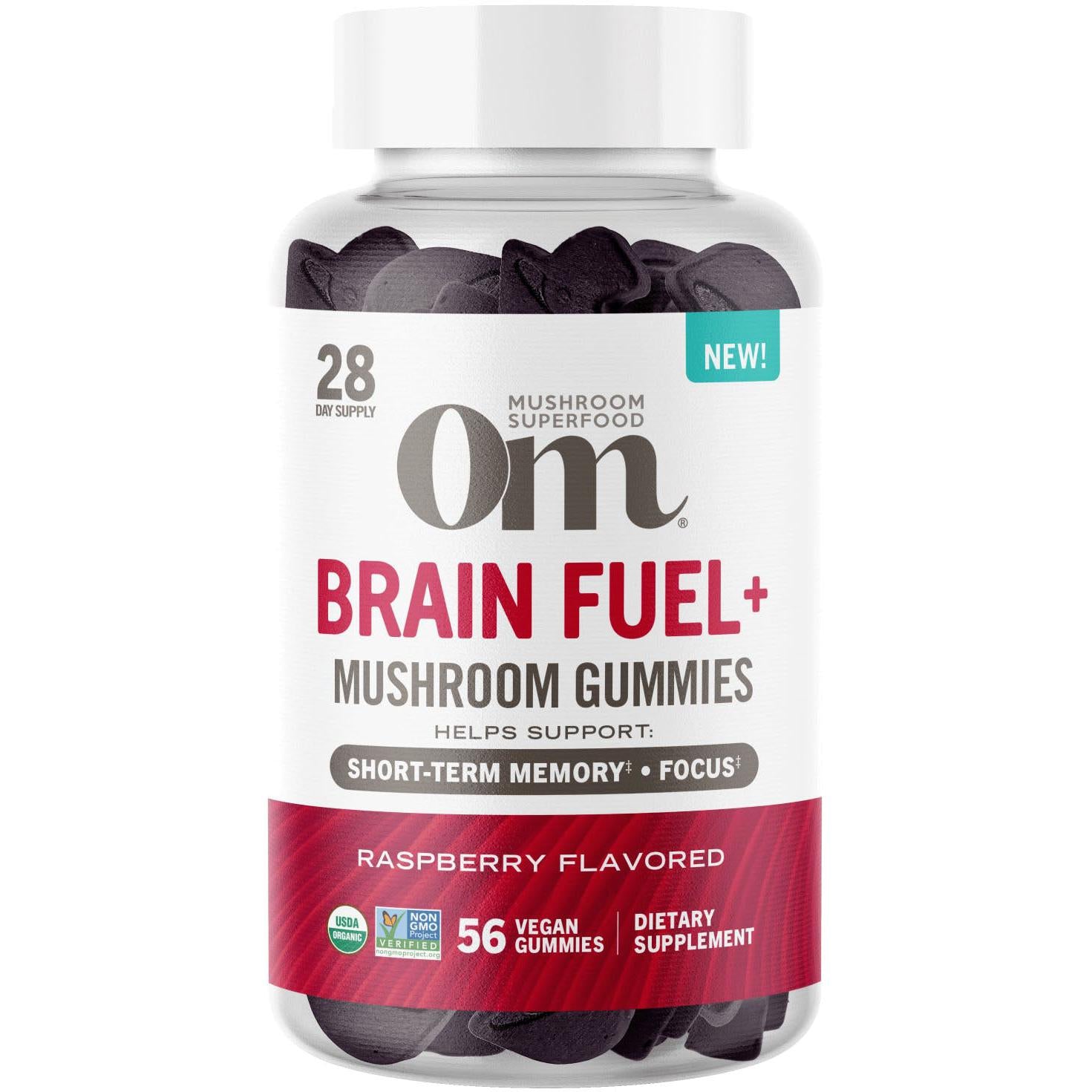 Om Brain Fuel+ Mushroom Gummies-56 vegan gummies-N101 Nutrition