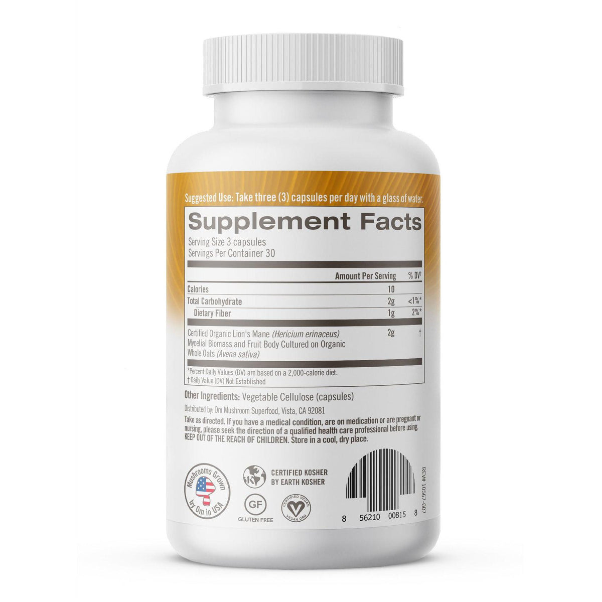 Om Lion's Mane Mushroom Capsules-N101 Nutrition