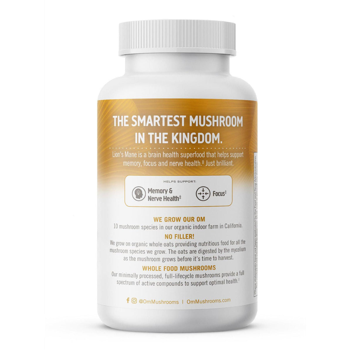 Om Lion's Mane Mushroom Capsules-N101 Nutrition