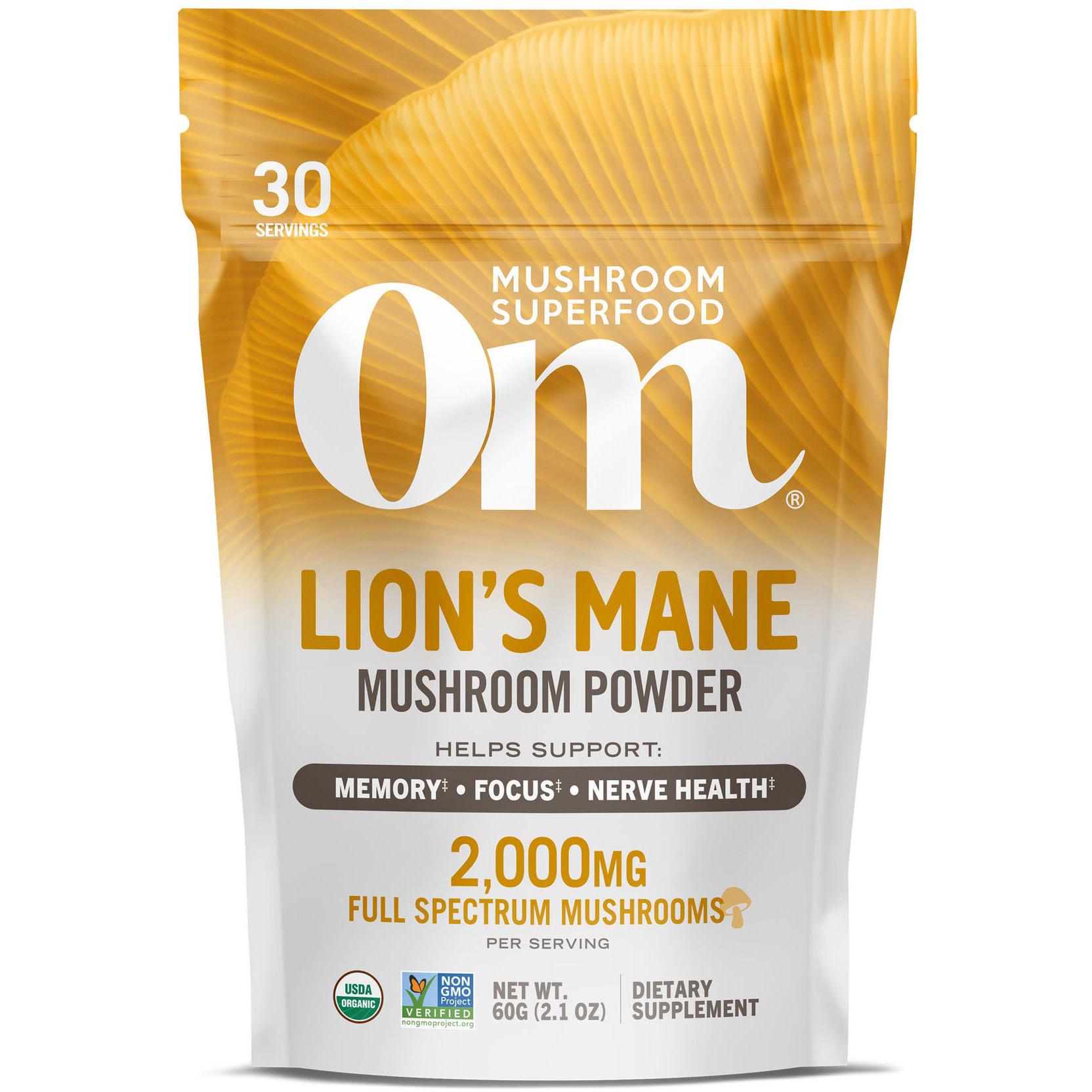 Om Lion's Mane Mushroom Powder-30 servings (60 g)-N101 Nutrition