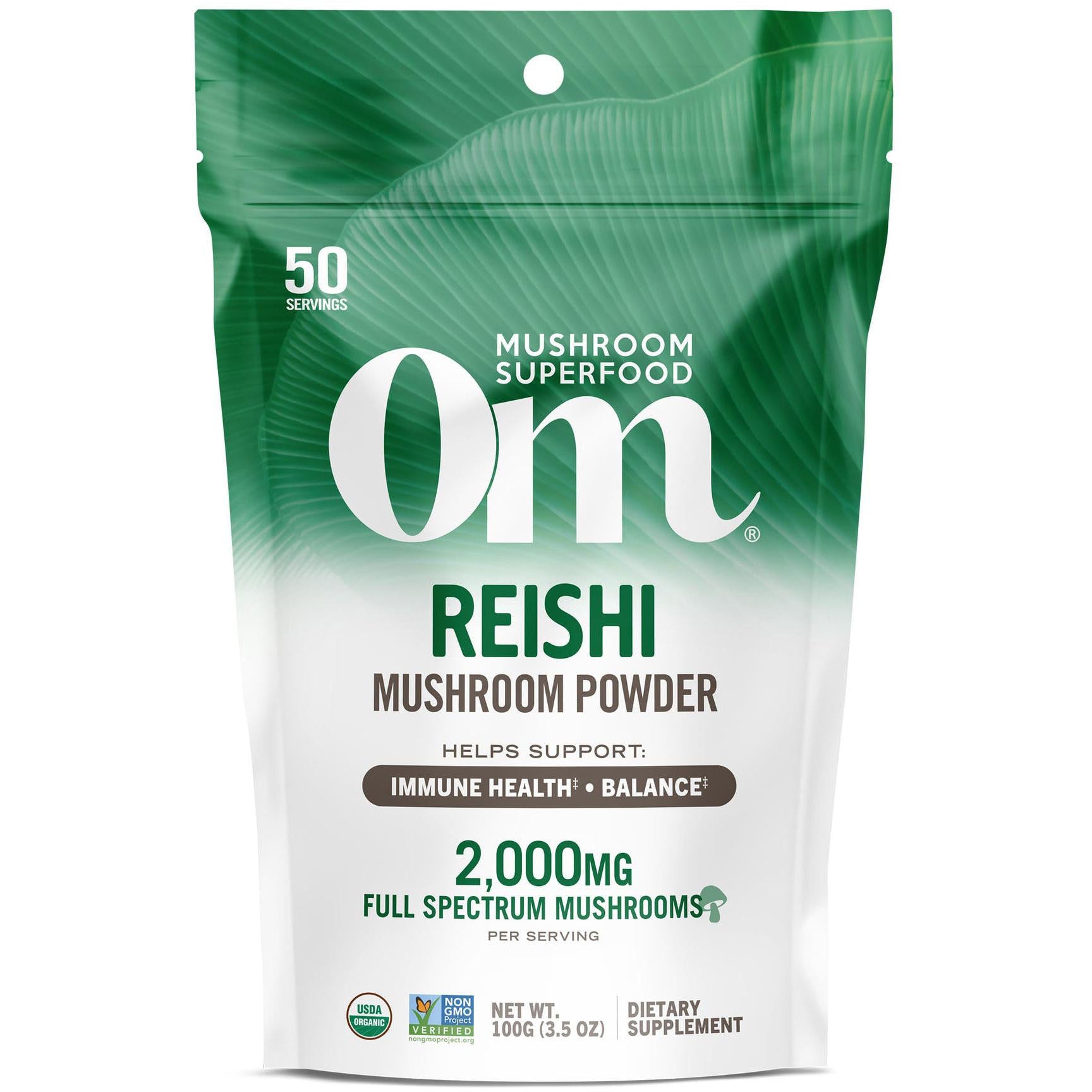OM Reishi Mushroom Powder-50 servings (100 g)-N101 Nutrition