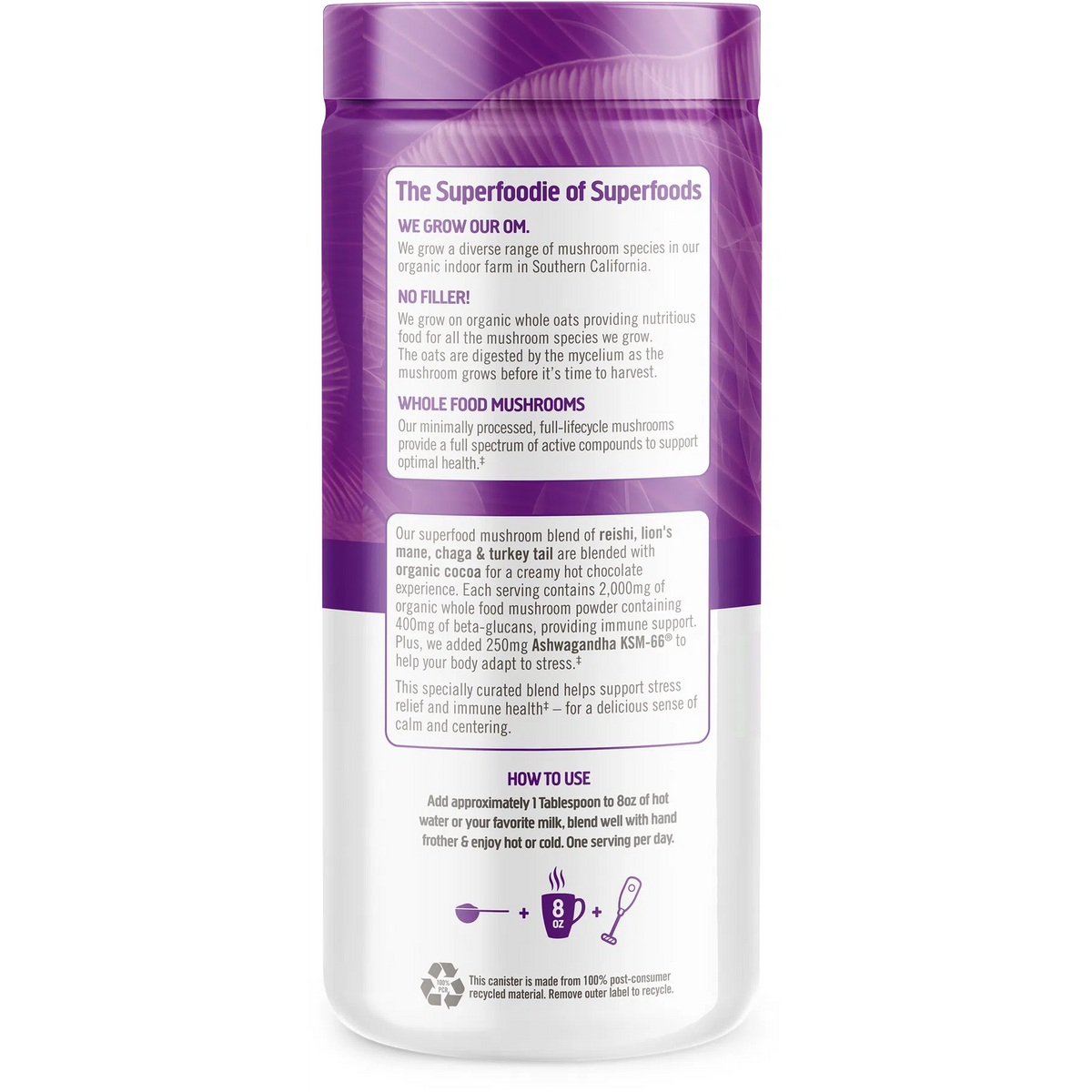 Om Superfood Mushroom Blend Hot Chocolate-N101 Nutrition