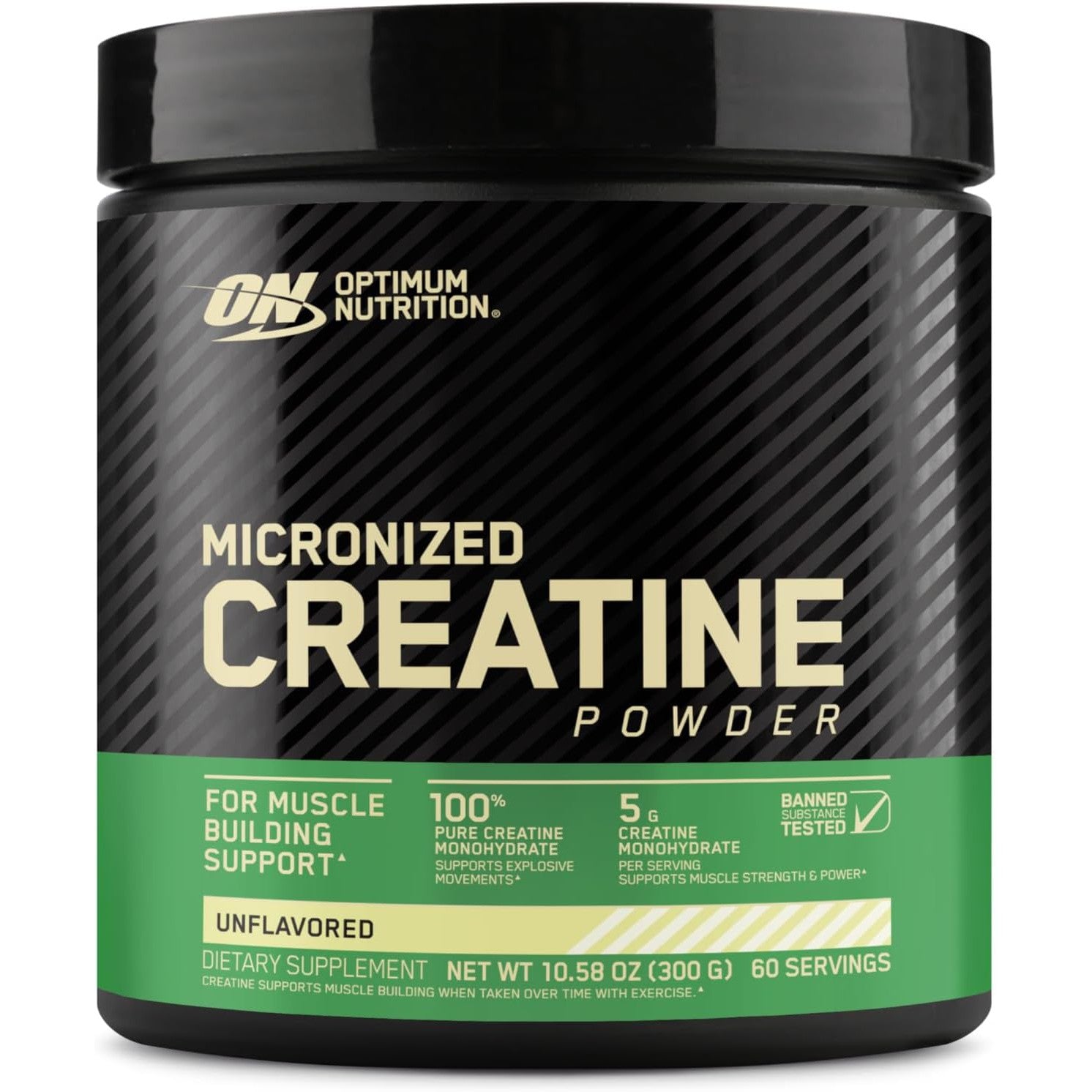 Optimum Nutrition Micronized Creatine Powder - Unflavored-60 servings (300 g)-N101 Nutrition