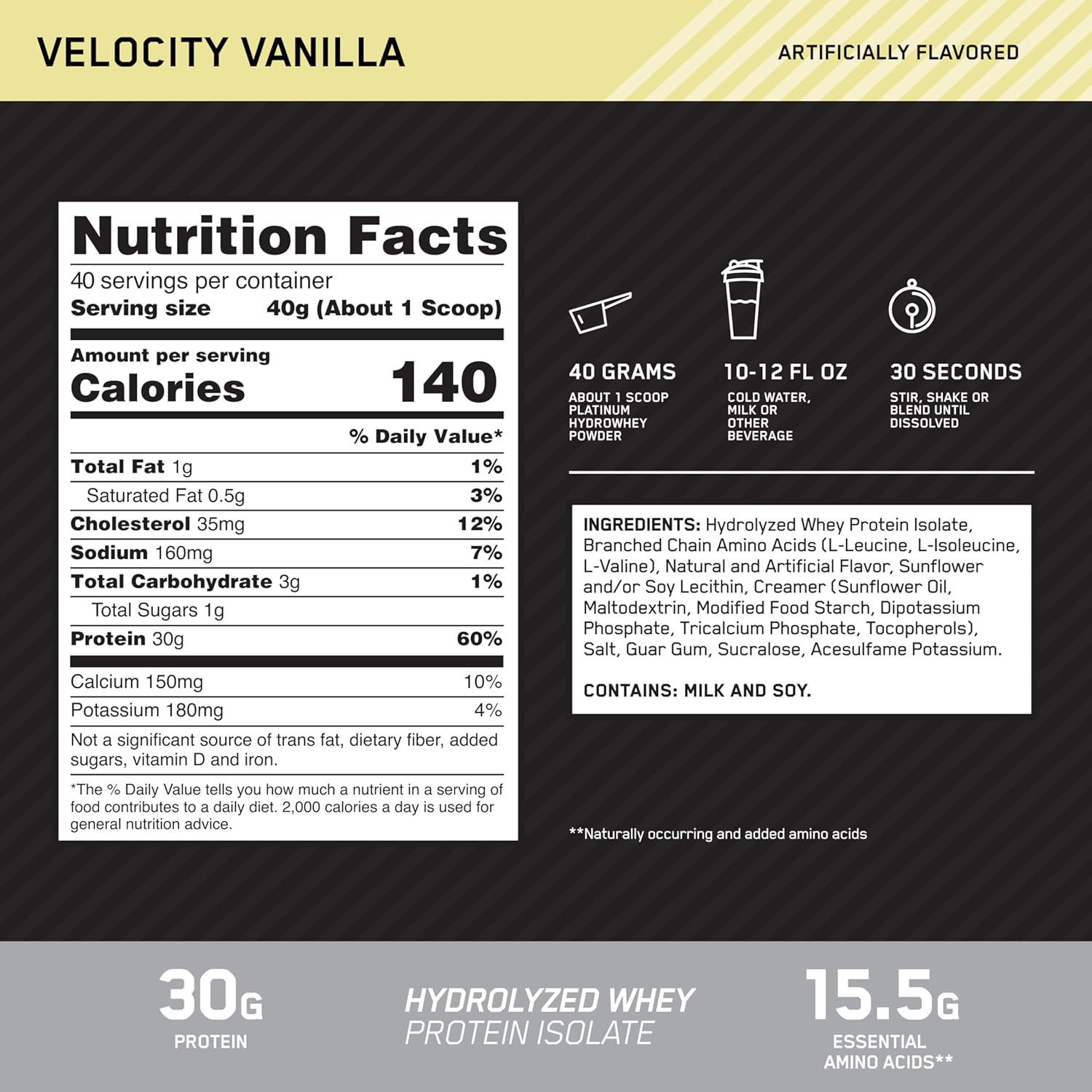 Optimum Nutrition Platinum Hydrowhey-N101 Nutrition