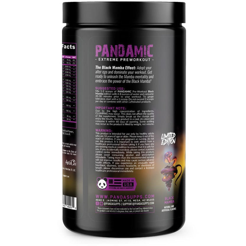Panda Supplements Pandamic Black Mamba Limited Edition (Grape Bubble Gum)-N101 Nutrition