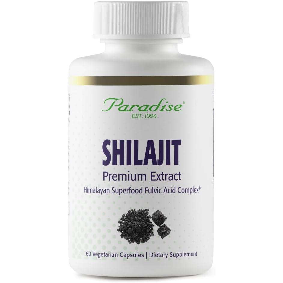Paradise Shilajit Premium Extract-60 vegetarial capsules-N101 Nutrition