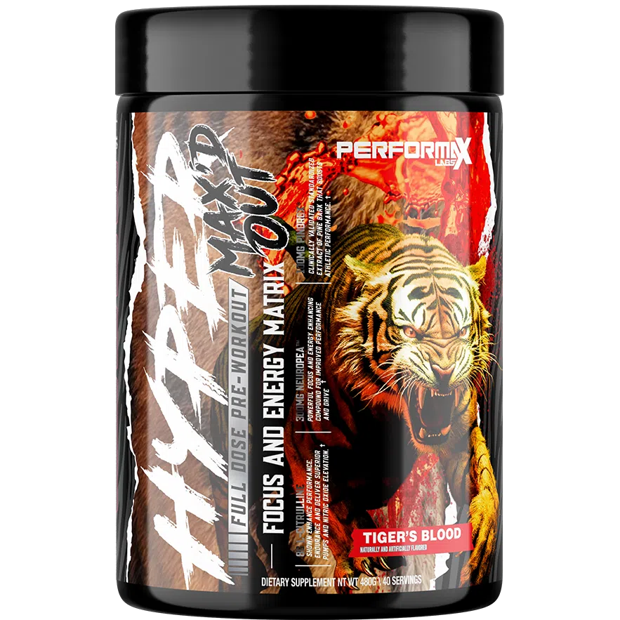 Performax Labs HyperMax'd Out-40 servings-Tiger's Blood-N101 Nutrition