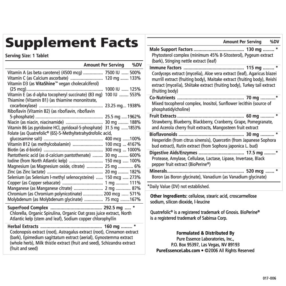 Pure Essence One 'n' Only Men-N101 Nutrition