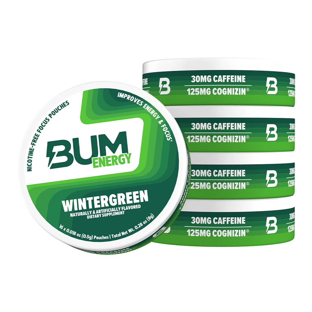 RAW Nutrition BUM Energy Pouches-5 pack-Wintergreen-N101 Nutrition