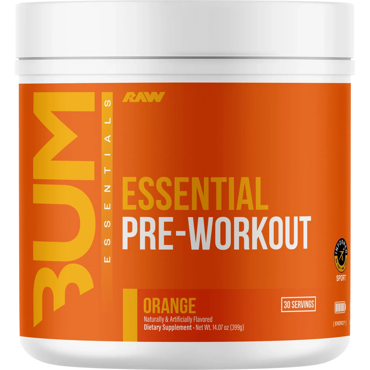 RAW Nutrition CBUM Essential Pre-Workout-30 servings-Orange-N101 Nutrition