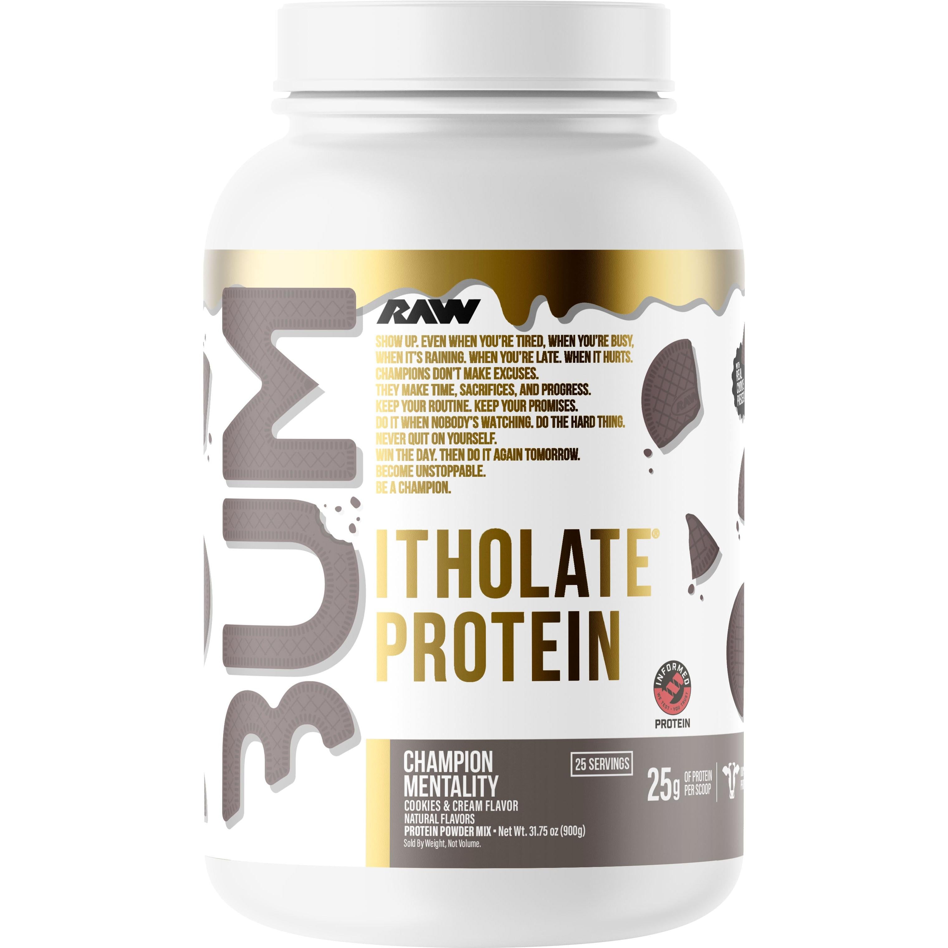 RAW Nutrition CBUM Itholate Protein-25 servings-Champion Mentality (Cookies & Cream)-N101 Nutrition