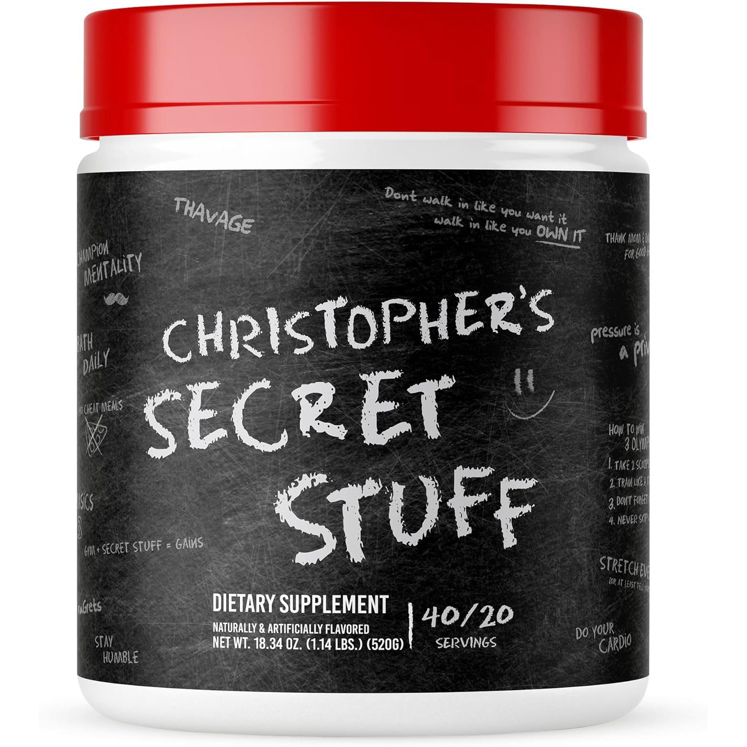RAW Nutrition CBUM Thavage Pre-Workout-40/20 servings-Christopher's Secret Stuff-N101 Nutrition
