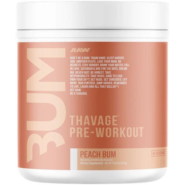 RAW Nutrition CBUM Thavage Pre-Workout-40/20 servings-Peach Bum-N101 Nutrition