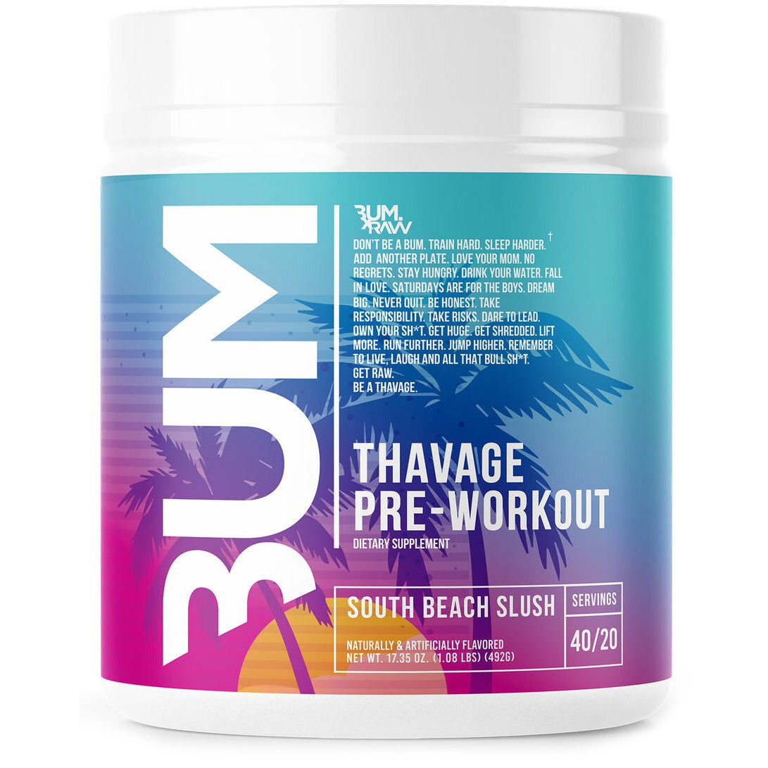 RAW Nutrition CBUM Thavage Pre-Workout-40/20 servings-South Beach Slush-N101 Nutrition