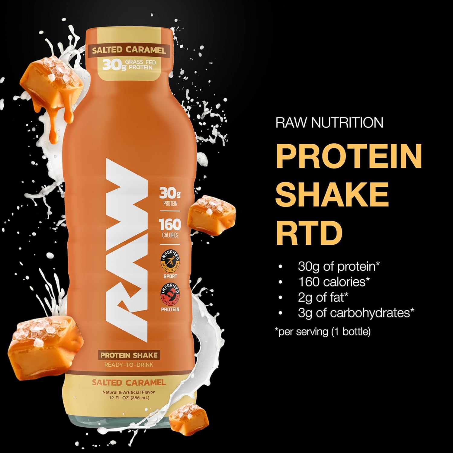 RAW Nutrition Grass-Fed Isolate Protein RTD-N101 Nutrition