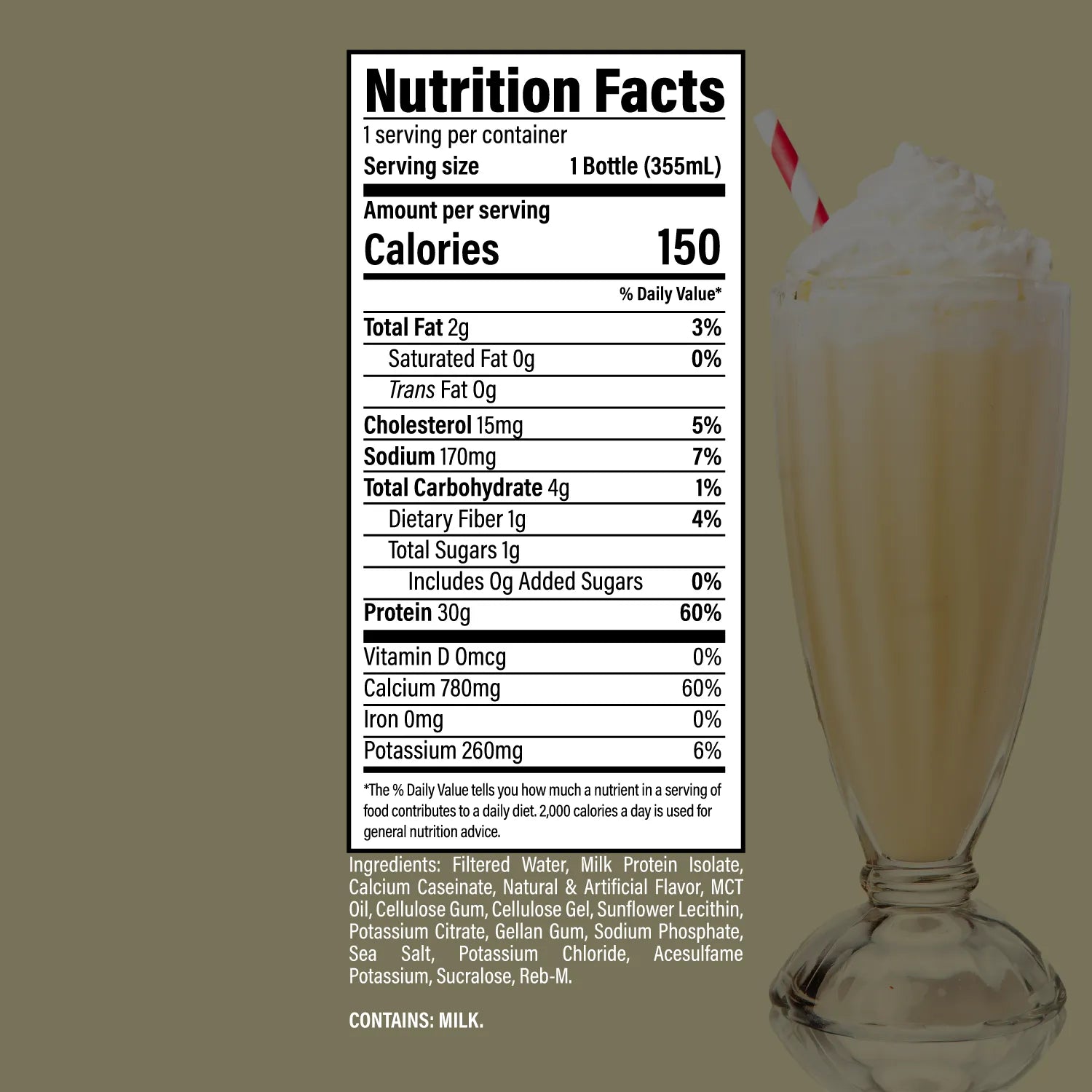 RAW Nutrition Grass-Fed Isolate Protein RTD-N101 Nutrition