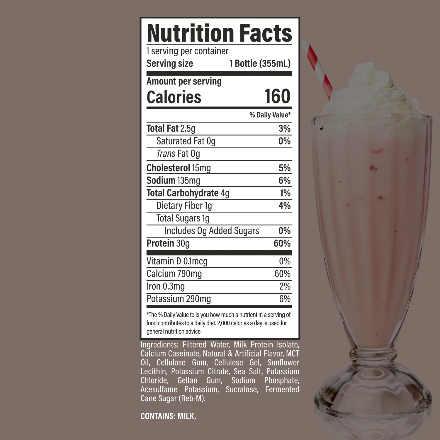 RAW Nutrition Grass-Fed Isolate Protein RTD-N101 Nutrition