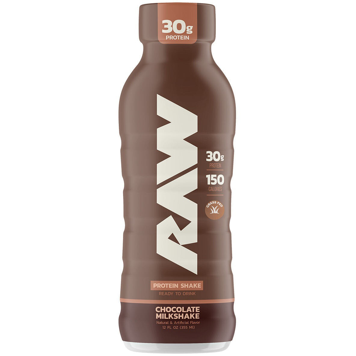 RAW Nutrition Grass-Fed Isolate Protein RTD-Single Bottle (12 fl oz)-Chocolate Milkshake-N101 Nutrition