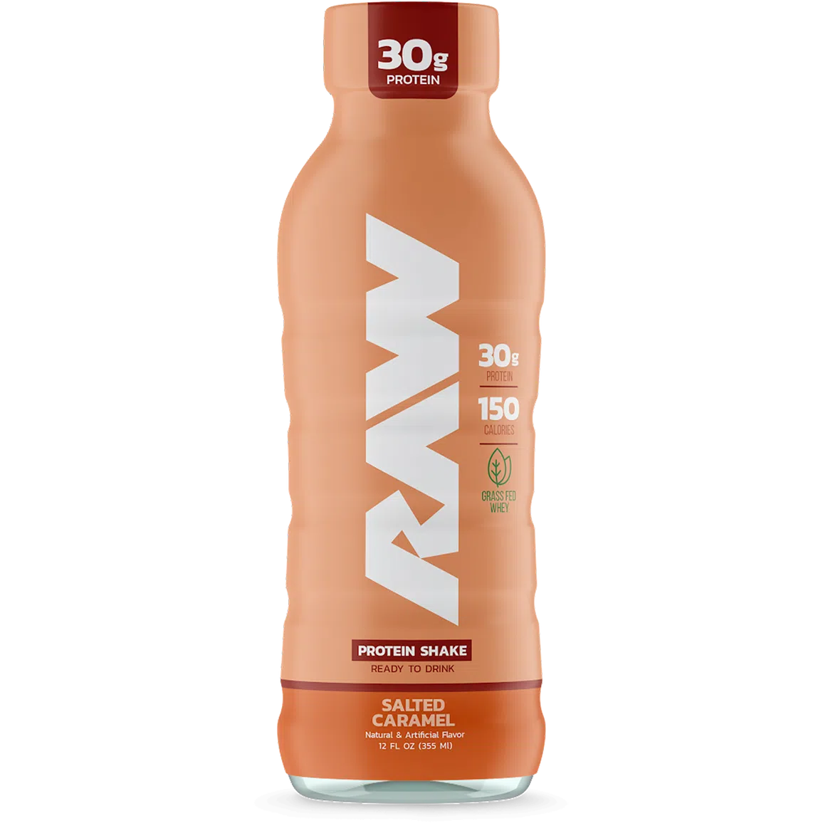 RAW Nutrition Grass-Fed Isolate Protein RTD-Single Bottle (12 fl oz)-Salted Caramel-N101 Nutrition