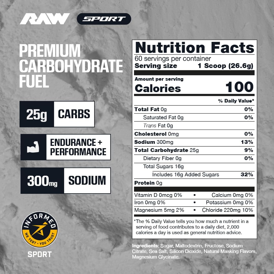 RAW Nutrition Premium Carbohydrate Fuel-N101 Nutrition