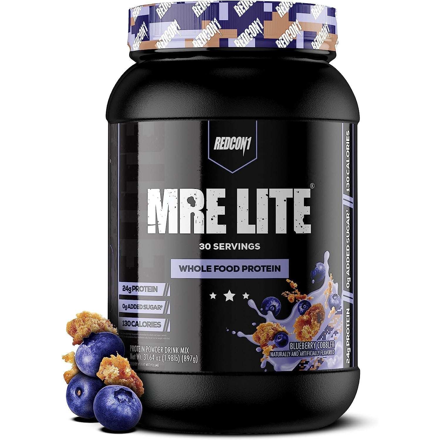REDCON1 MRE Lite Whole Food Protein-30 servings-Blueberry Cobbler-N101 Nutrition