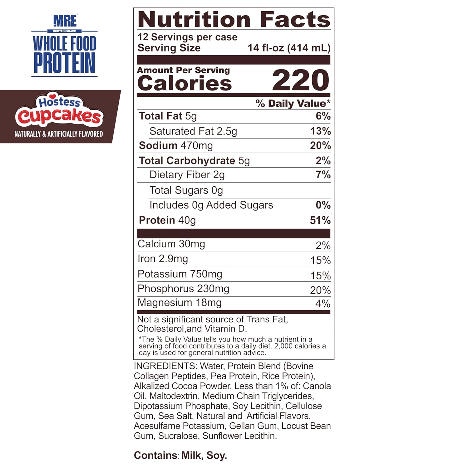 REDCON1 MRE Whole Food Protein RTD-N101 Nutrition