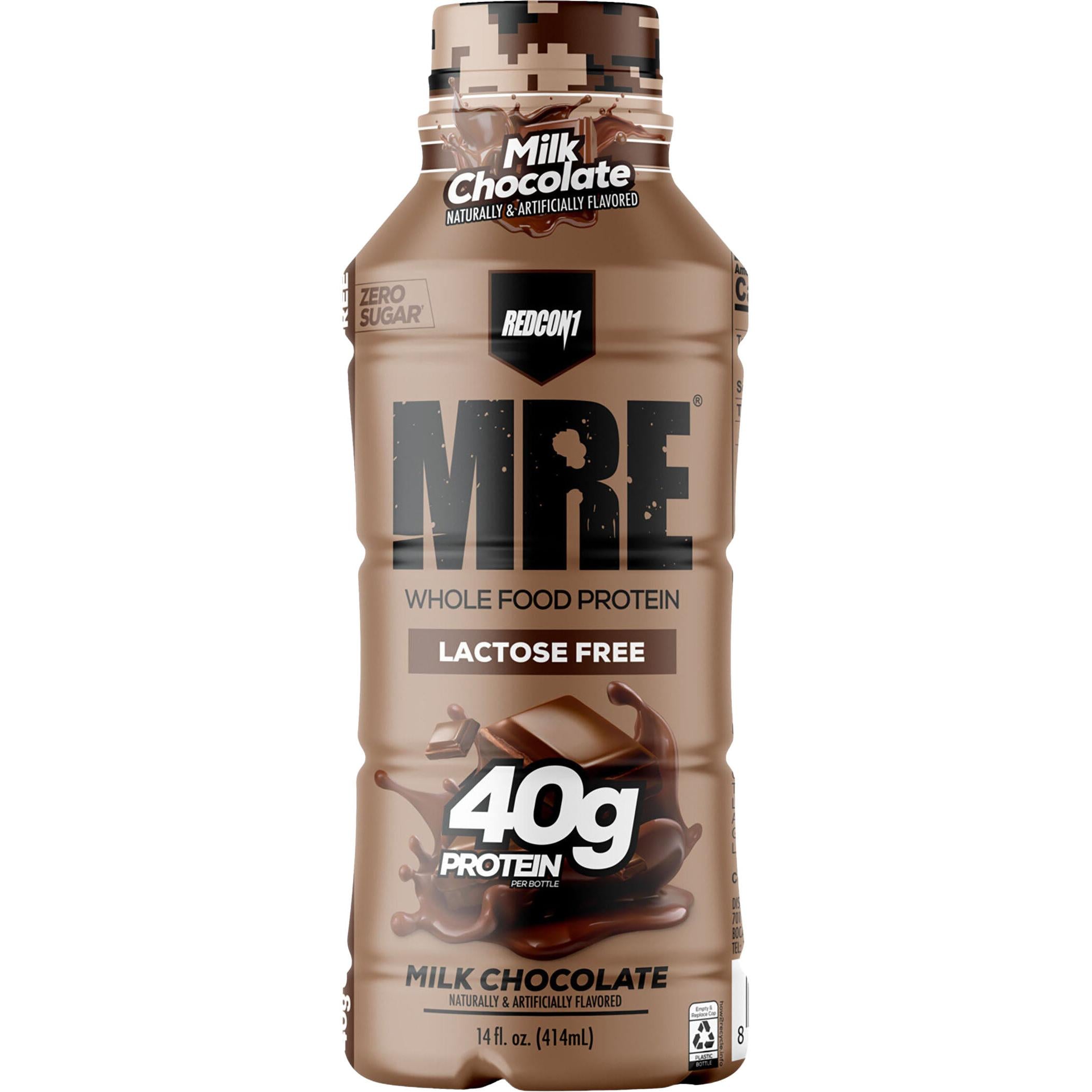 REDCON1 MRE Whole Food Protein RTD-Single (16.9 fl oz)-Milk Chocolate-N101 Nutrition