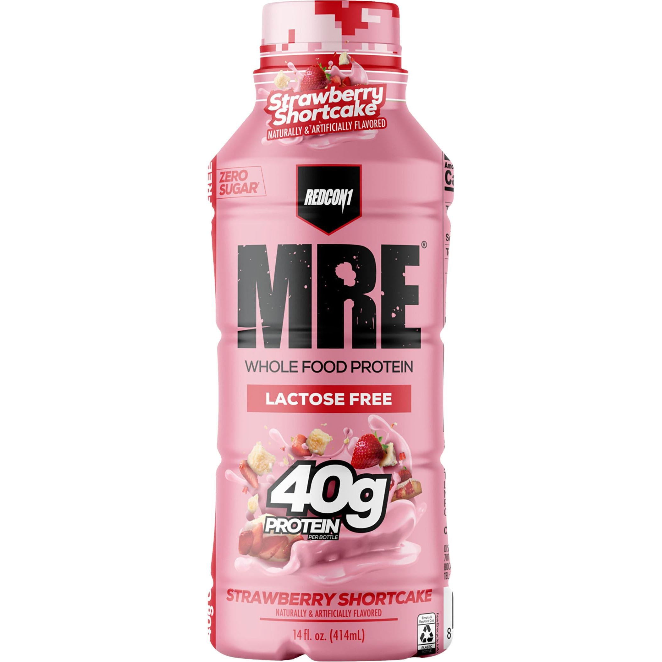 REDCON1 MRE Whole Food Protein RTD-Single (16.9 fl oz)-Strawberry Shortcake-N101 Nutrition