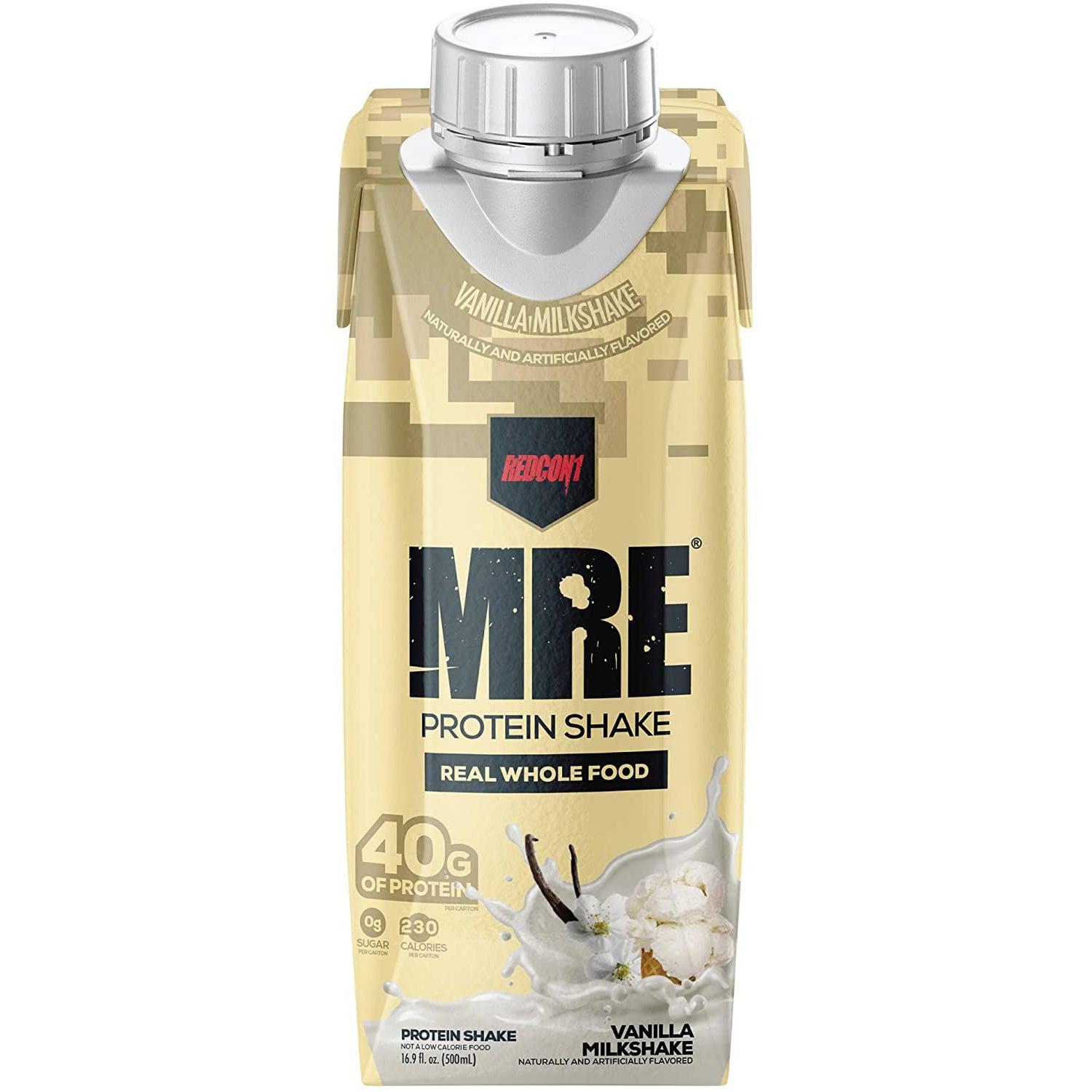 REDCON1 MRE Whole Food Protein RTD-Single (16.9 fl oz)-Vanilla Milkshake-N101 Nutrition