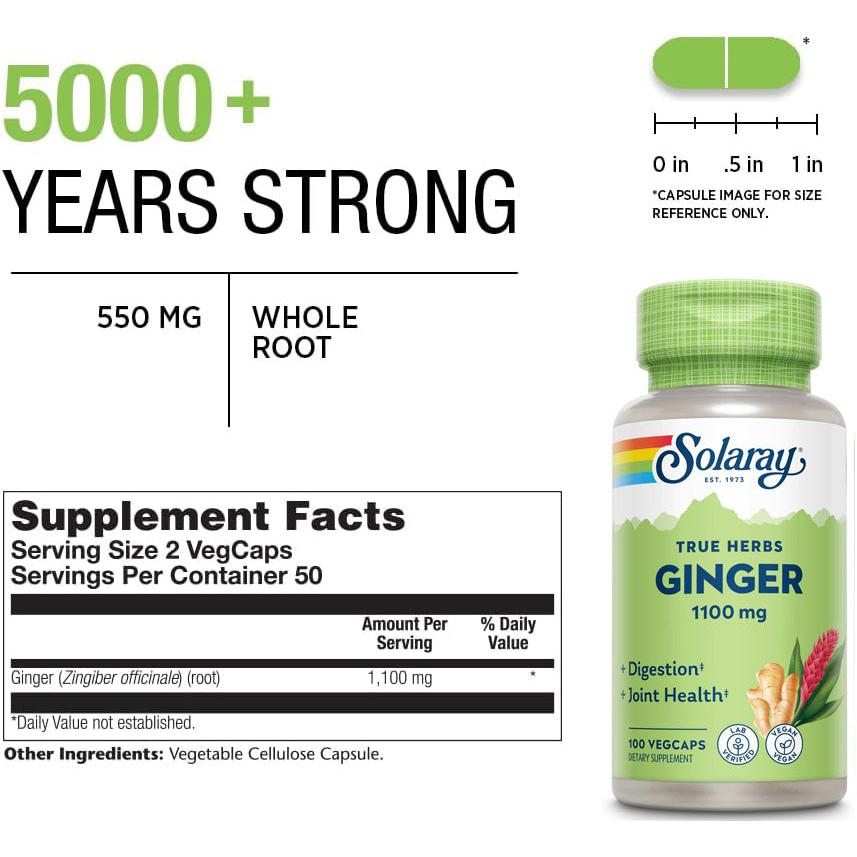 Solaray Ginger Root 1100 mg-N101 Nutrition