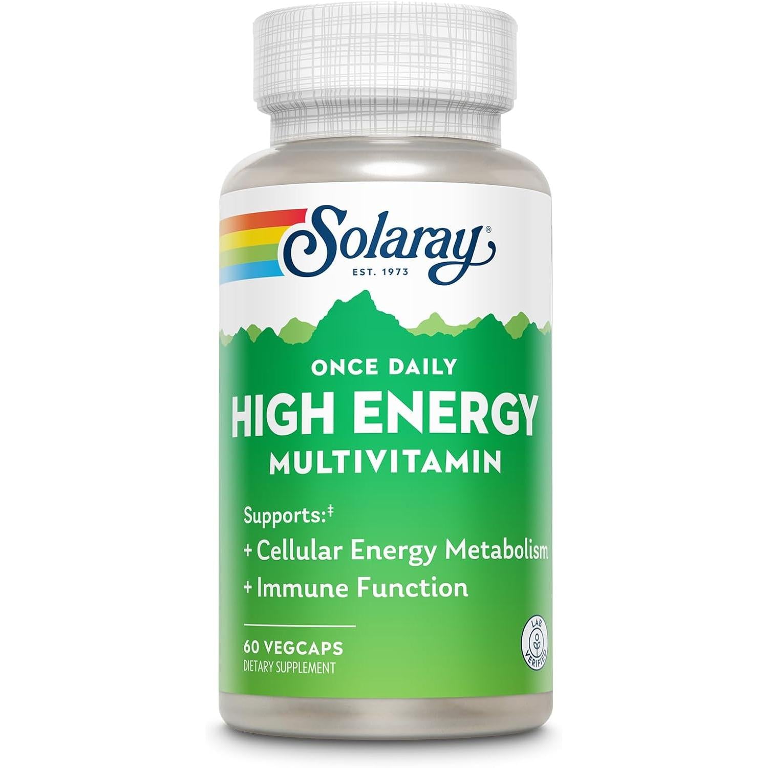 Solaray Once Daily High Energy Multivitamin-60 VegCaps-N101 Nutrition